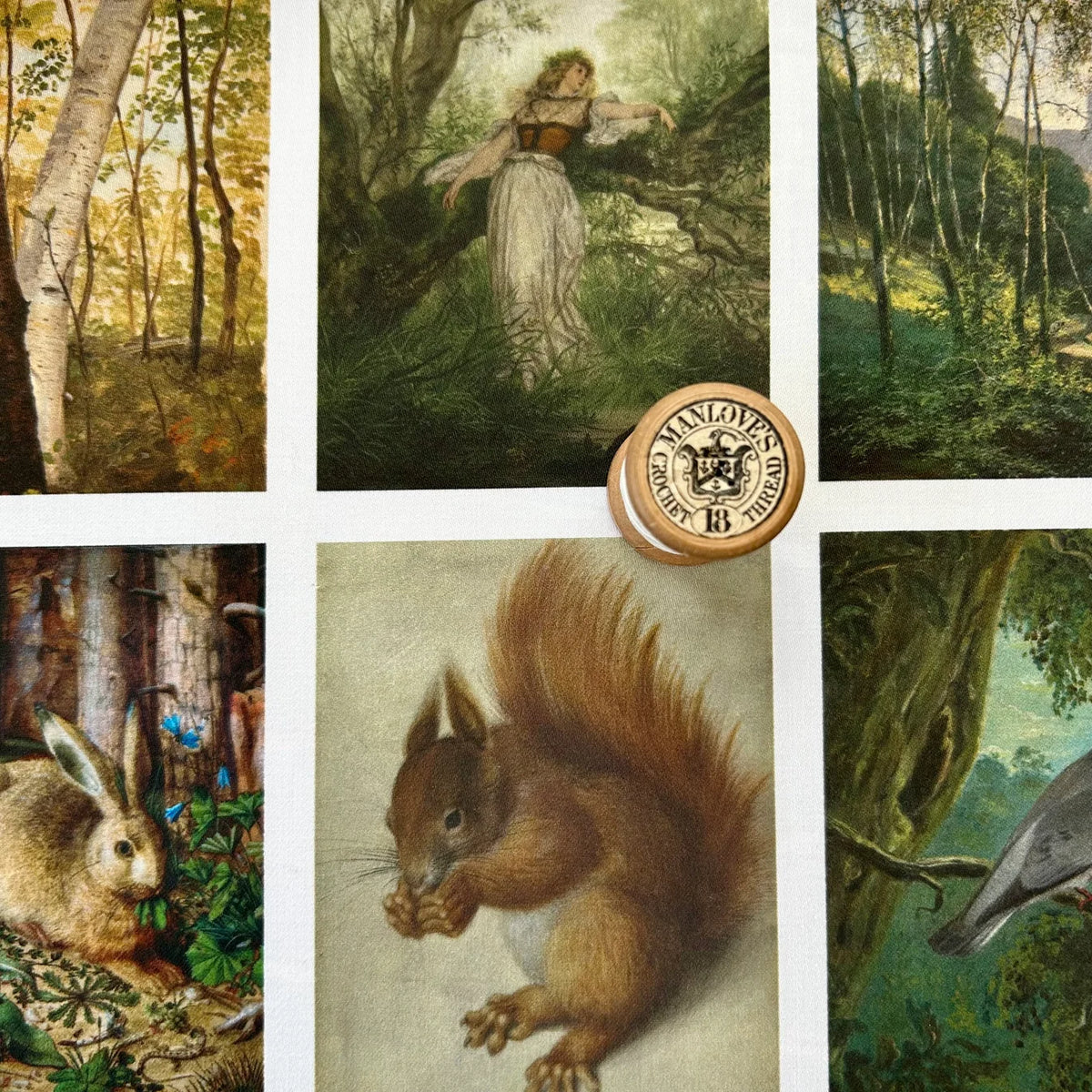 Stitch & Fable Mini Vintage Art Fabric Prints ~ Set of 9 {Woodland}