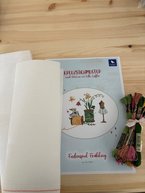 Acufactum Cross Stitch Thread Play Spring beginner KIT