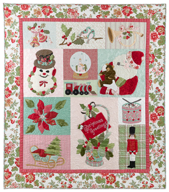 Christmas Greetings Quilt PATTERN by The Vintage Spool