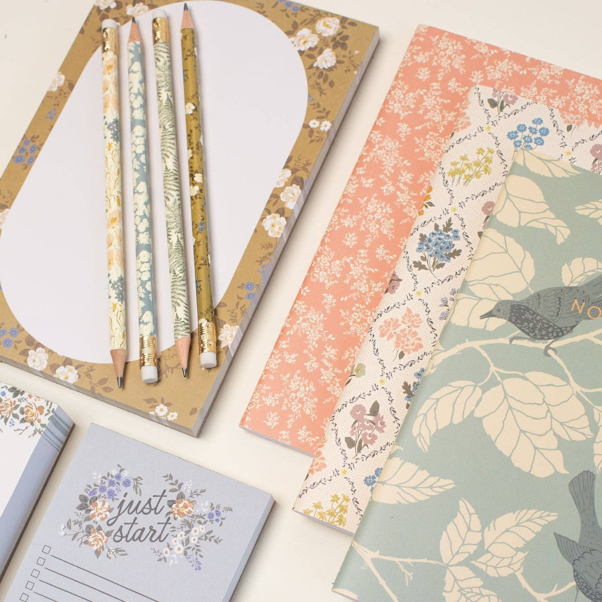 Blossom Large Notepad - Gold Floral