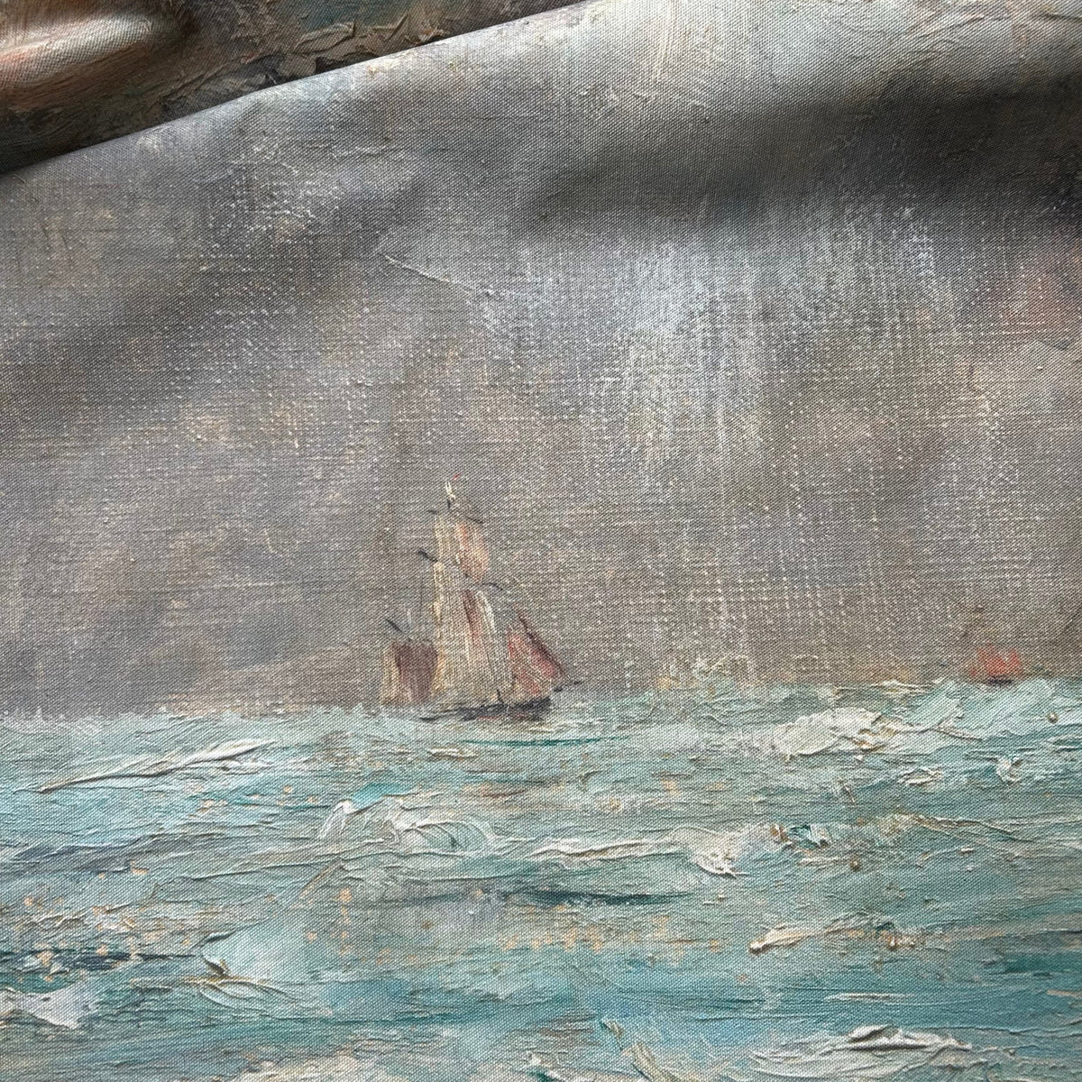 Stitch & Fable Vintage Art Textile Panel ~ {Coast}