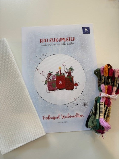 Acufactum Cross Stitch Thread Game Christmas beginner KIT