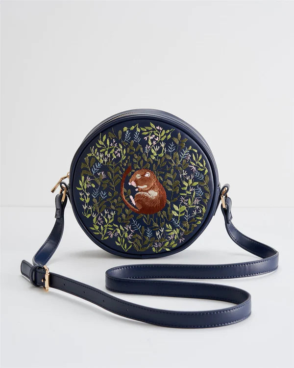 Fable England Chloe Circle Bag Embroidered Dormouse