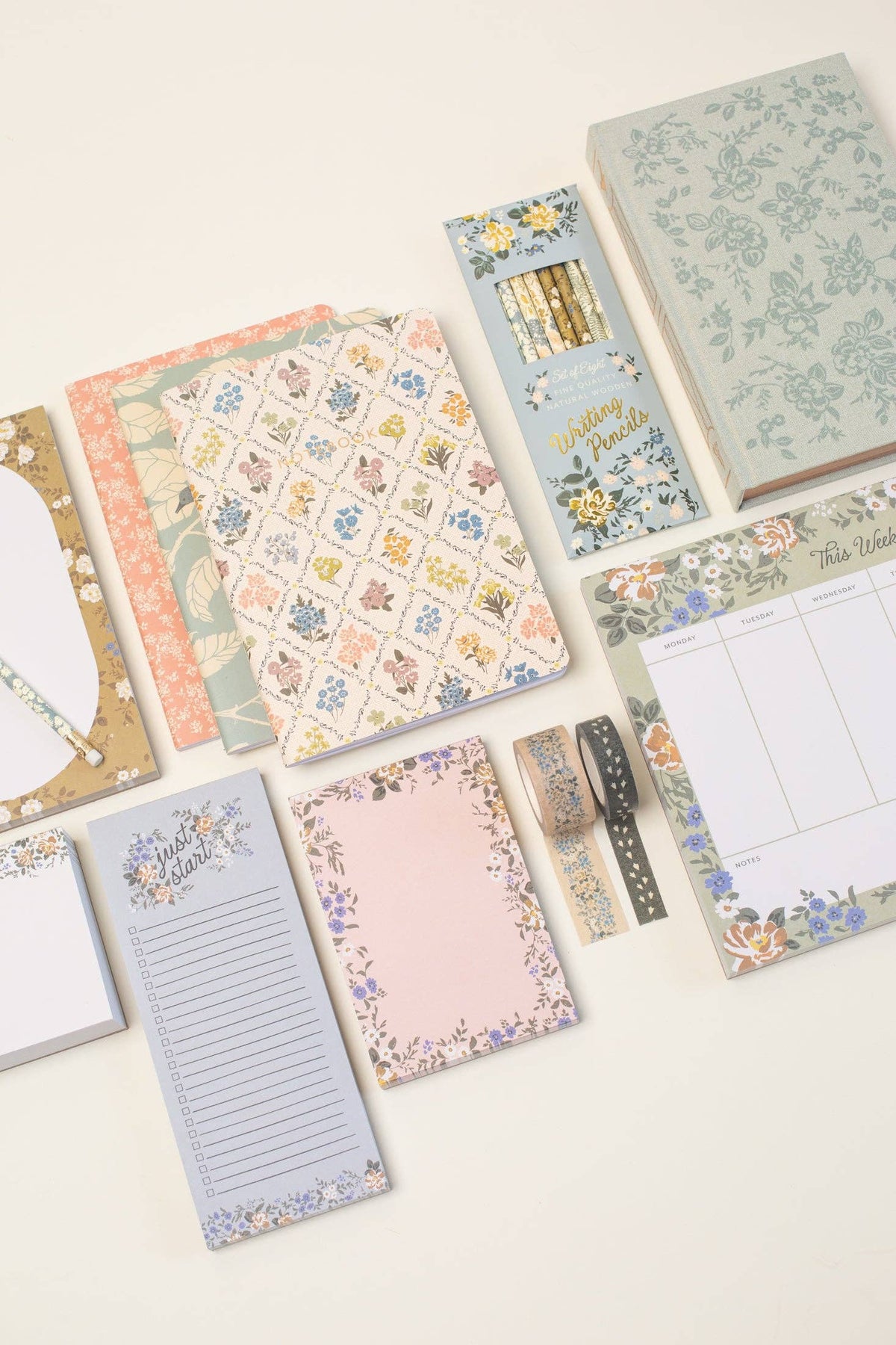 Reverie Floral Notebook Set | 3 Softcover Lined Journals