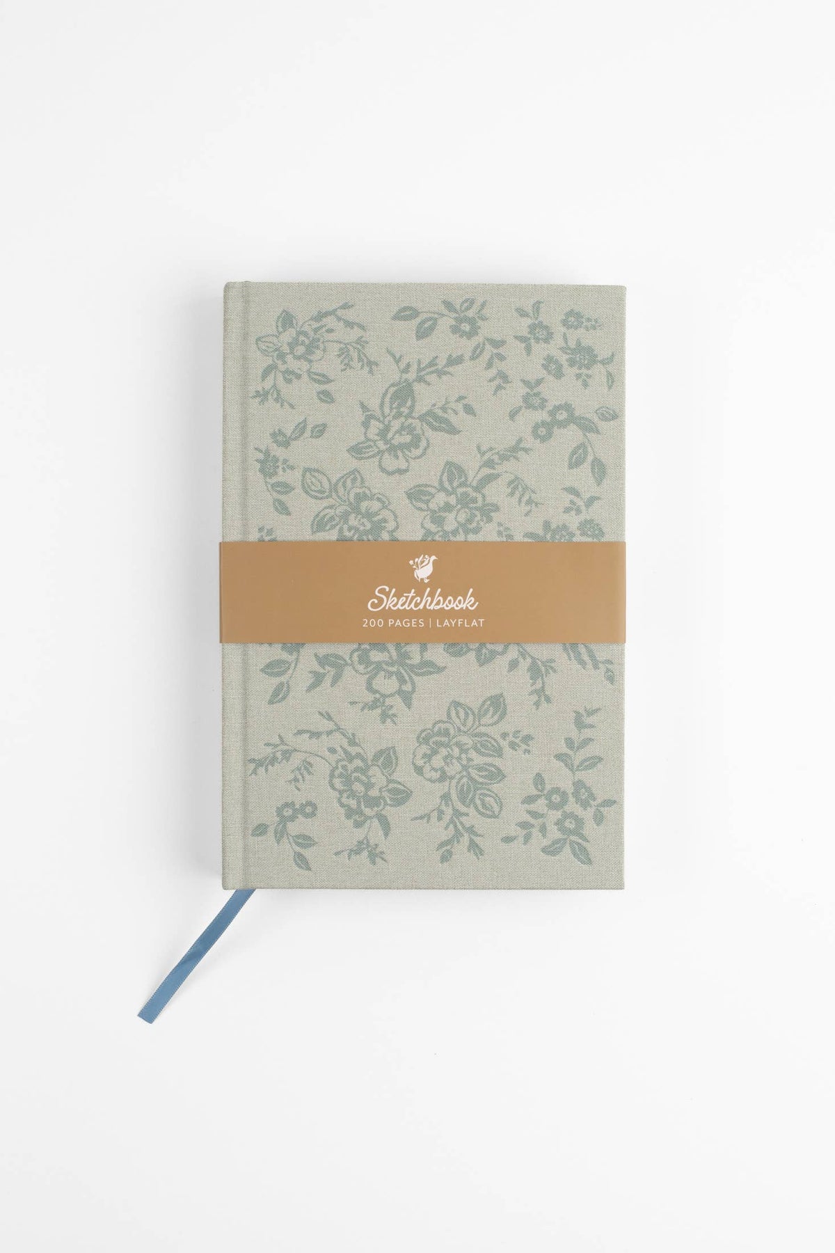 Daydreamer Linen Sketchbook - Embossed Green Floral Journal