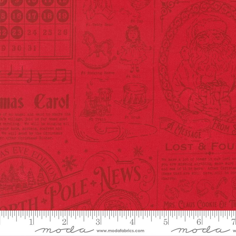 Holiday Cheer by Stacy Hsu North Pole News Text and Words Vintage Mewsprint