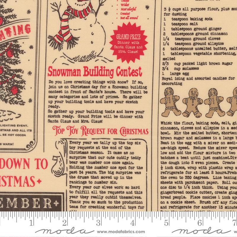 Holiday Cheer by Stacy Hsu North Pole News Text and Words Vintage Mewsprint