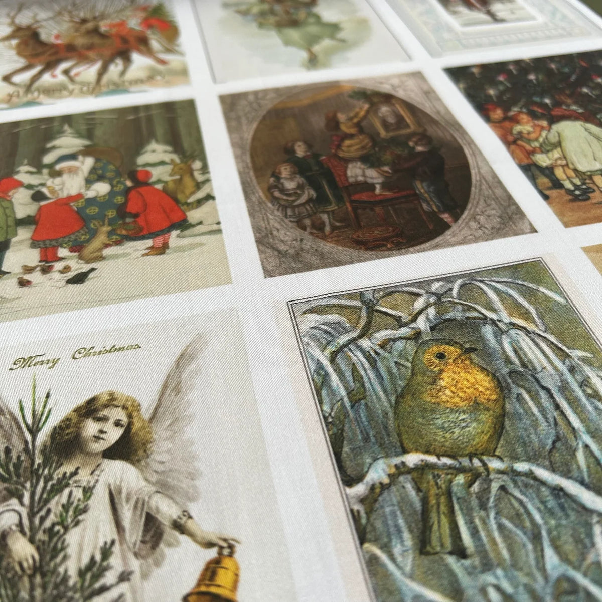 Stitch & Fable Mini Vintage Art Fabric Prints ~ Set of 9 {Yuletide Greetings}