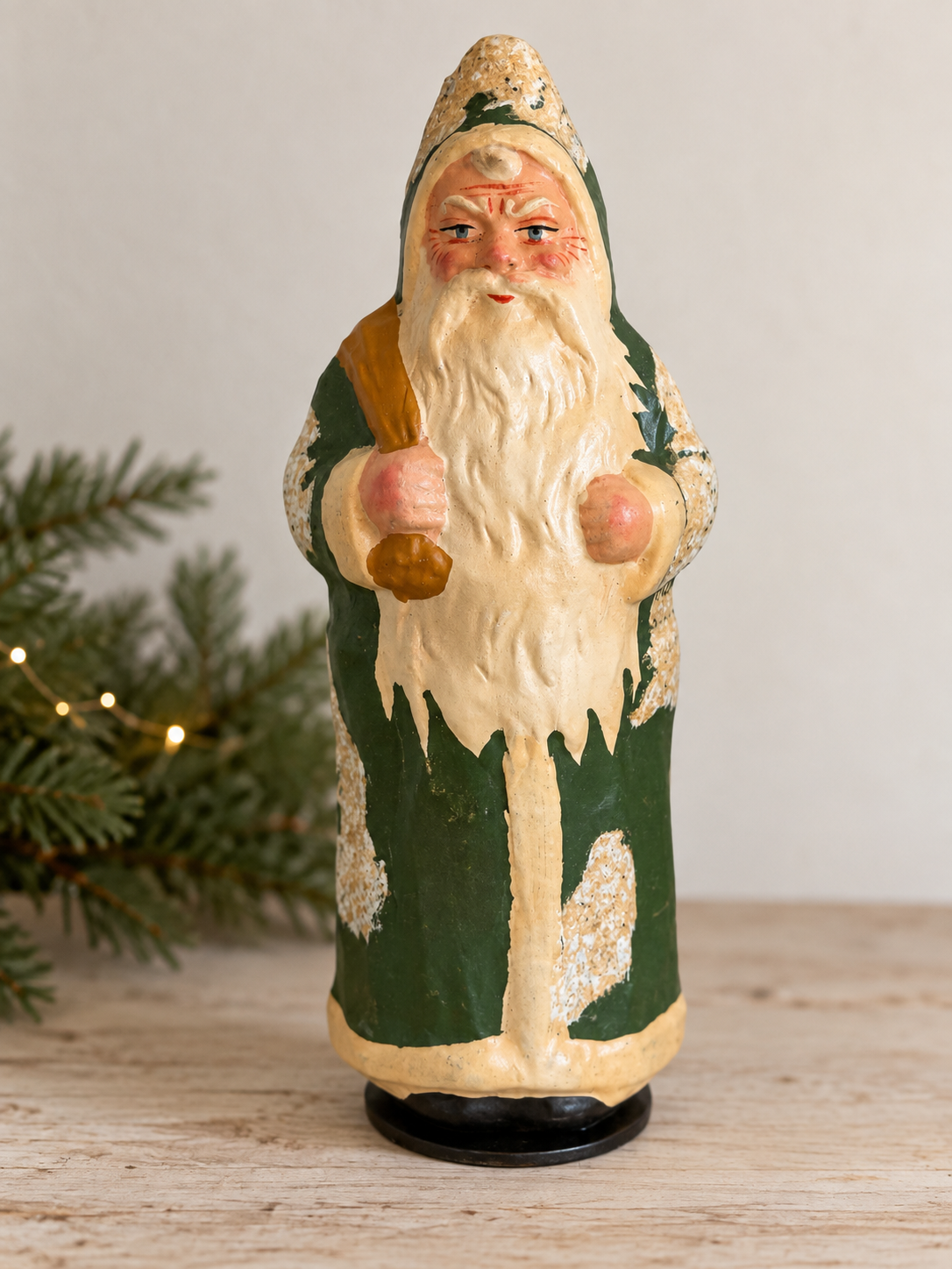 Nostalgie Handmade Ornament from Germany {Papermache Santa}