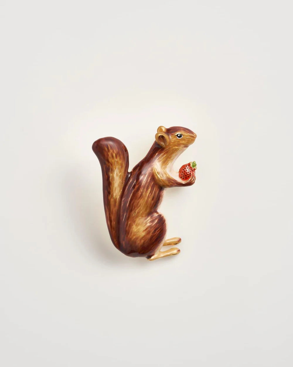 Fable England Strawberry Squirrel Brooch