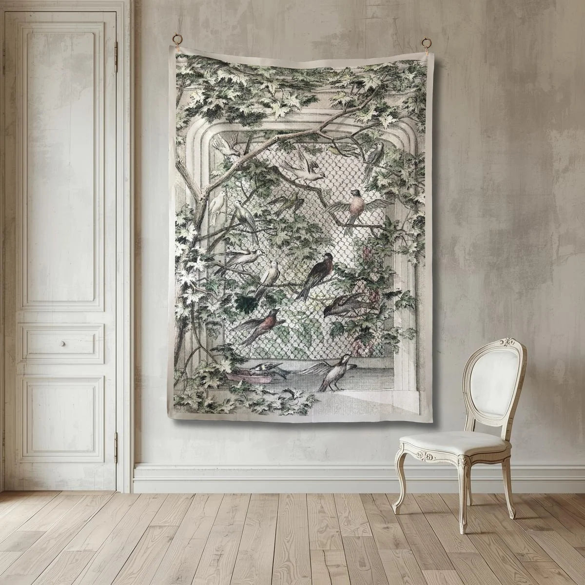 Stitch & Fable Vintage Art Textile Panel ~ {Aviary}