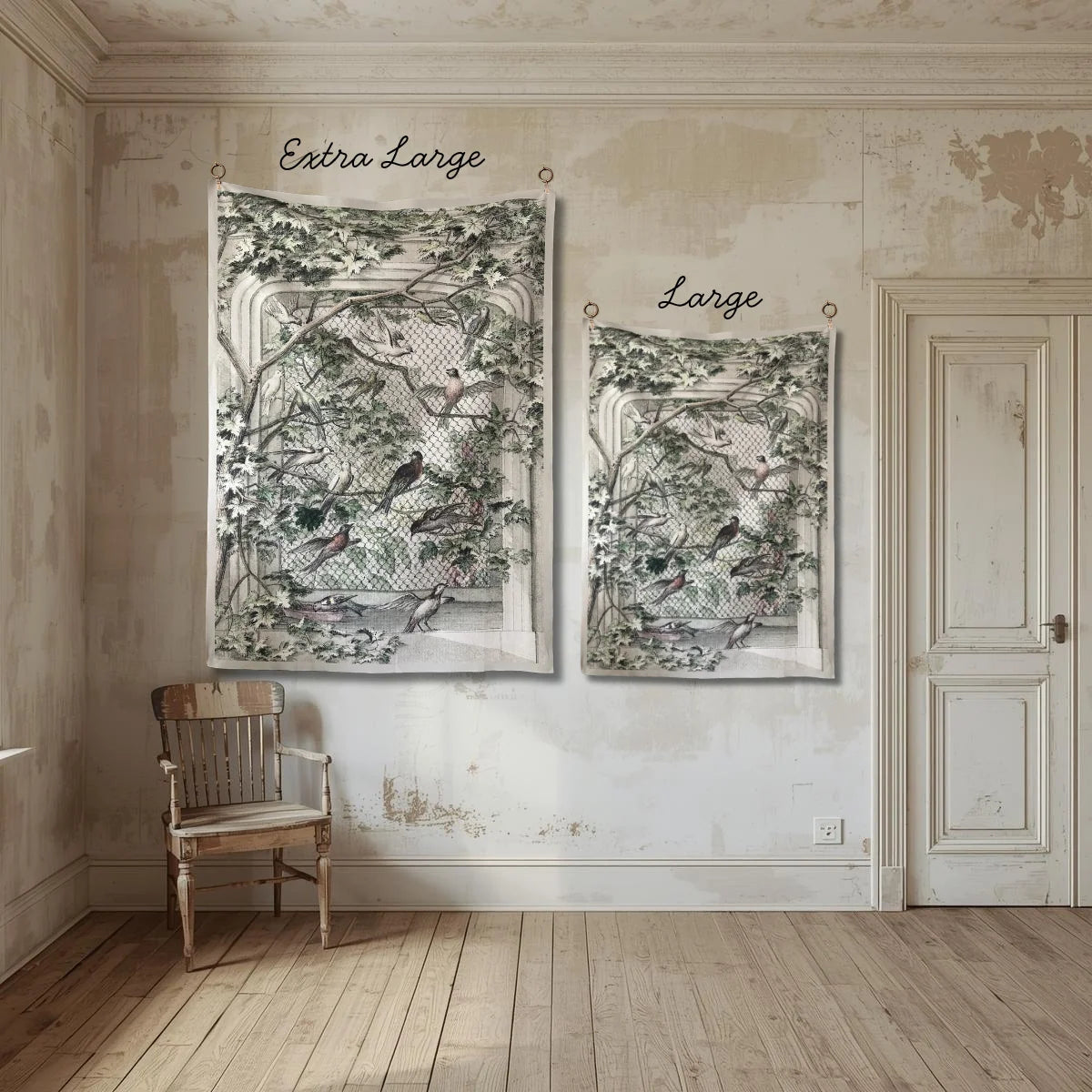 Stitch & Fable Vintage Art Textile Panel ~ {Aviary}
