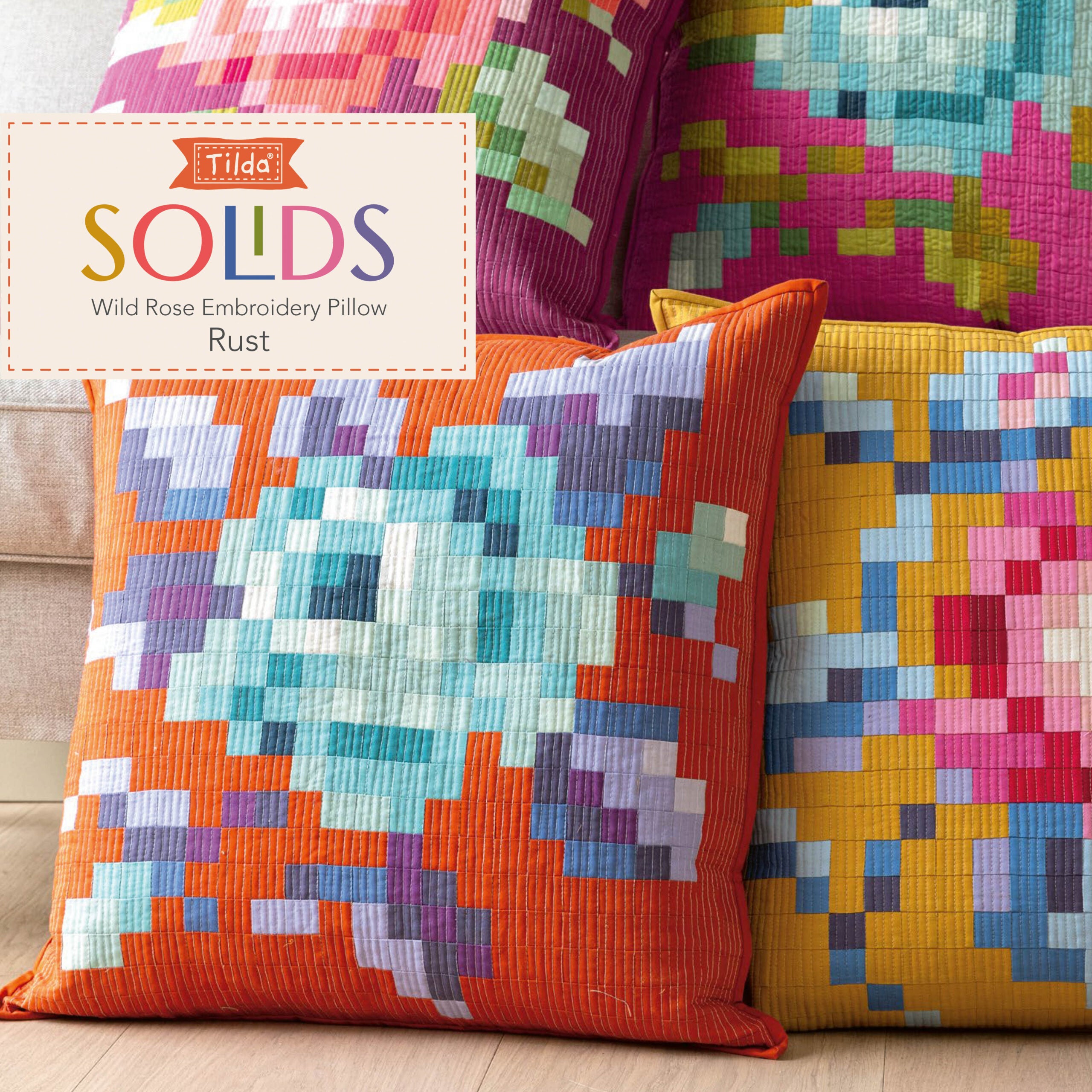Tilda Embroidery Pillow Kit {Wild Rose} - Willow Cottage Quilt Co