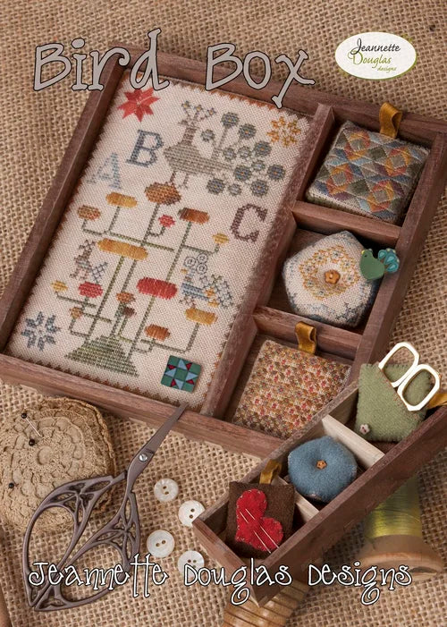Bird Box Kit Cross stitch pattern by Jeannette Douglas Designs