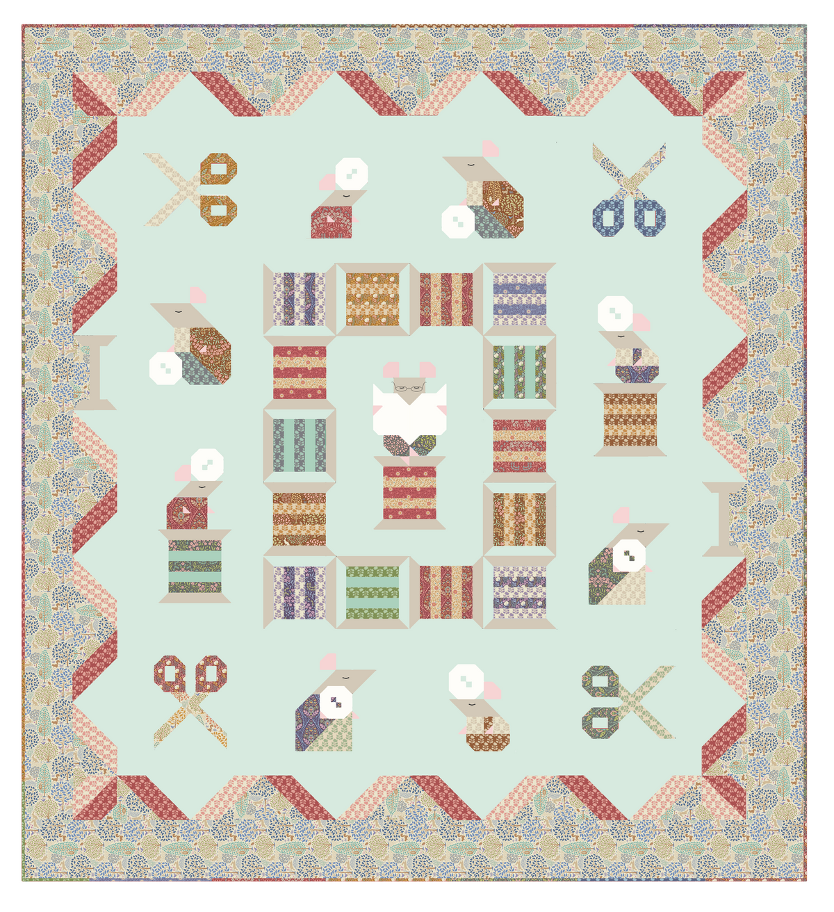 Tilda Sanctuary Button Mouse QUILT KIT