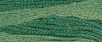 Multi-green embroidery thread made of high-quality cotton, ideal for stitching and crafting projects.