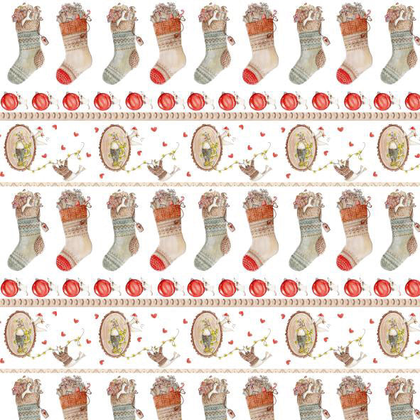 Amiably True Ducks at Christmas {Large Stocking Stripe}