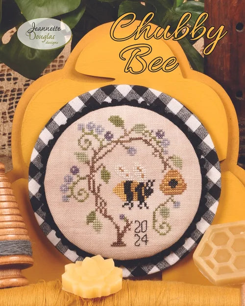Chubby Bee Cross stitch pattern by Jeannette Douglas Designs