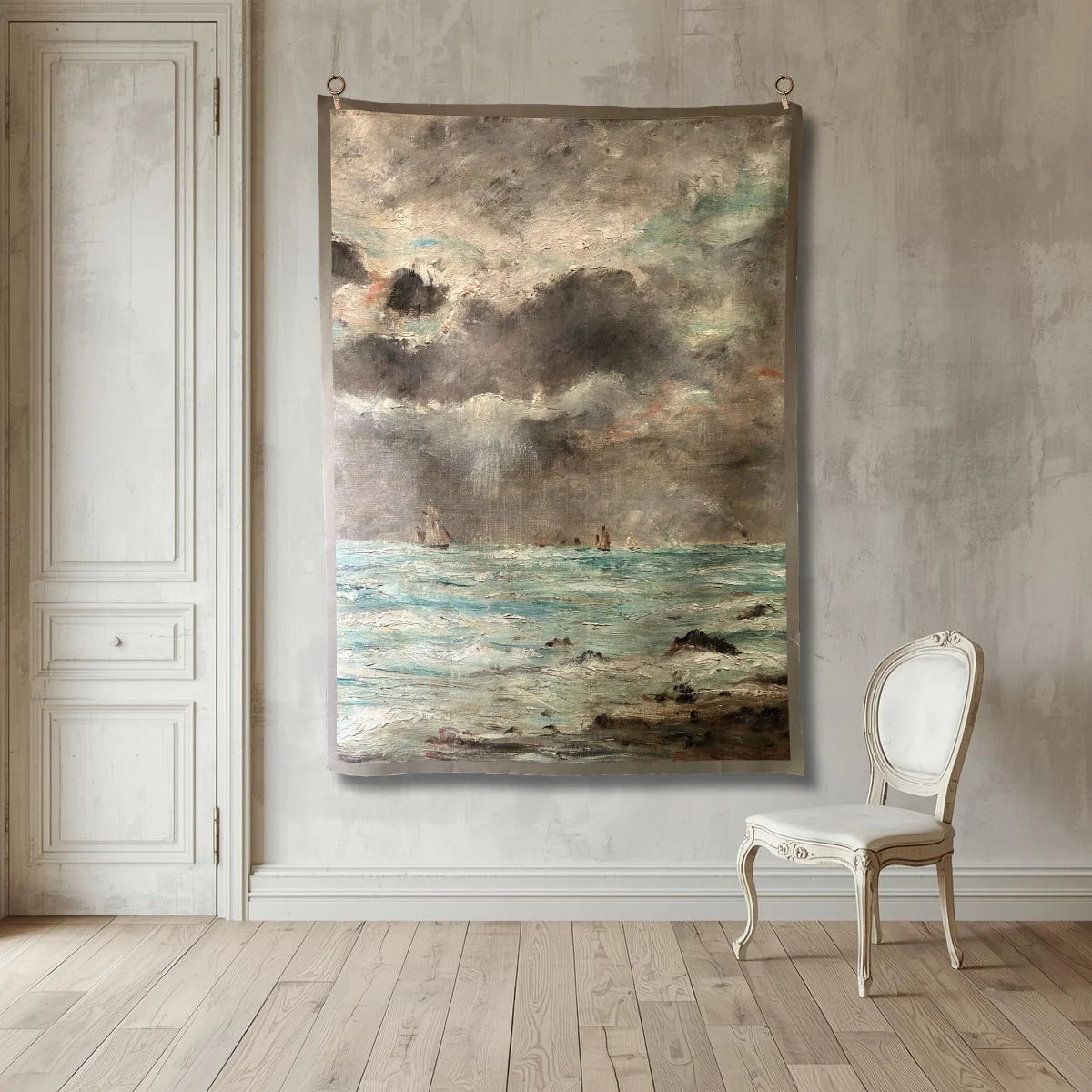 Stitch & Fable Vintage Art Textile Panel ~ {Coast}