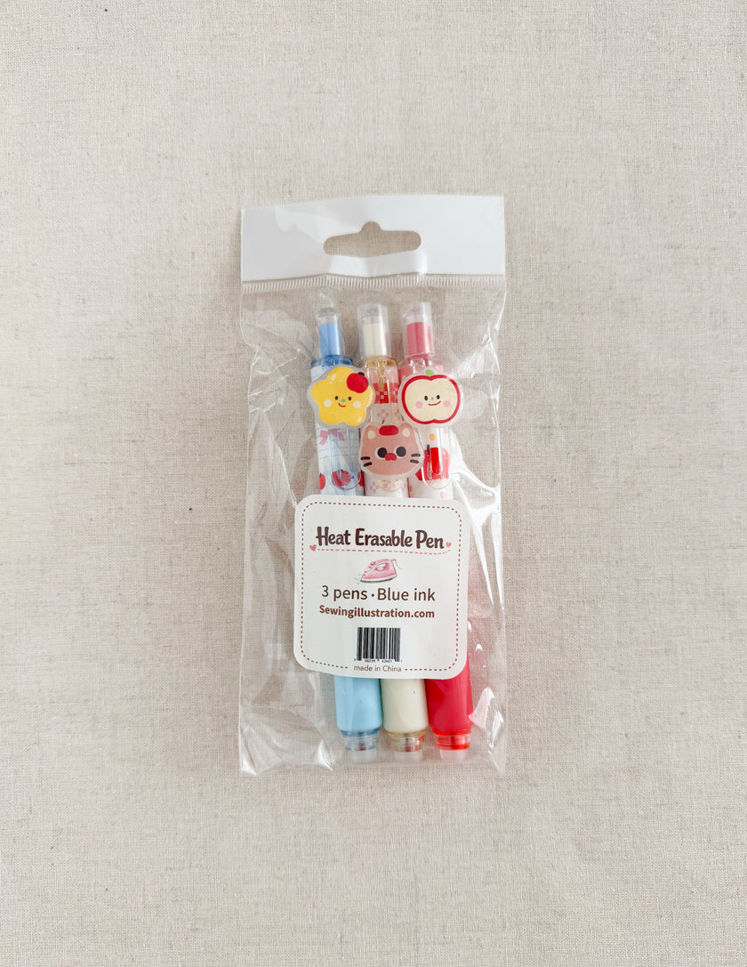 Sweet Heat Erasable Fabric Pen Set by Sewing Illustration