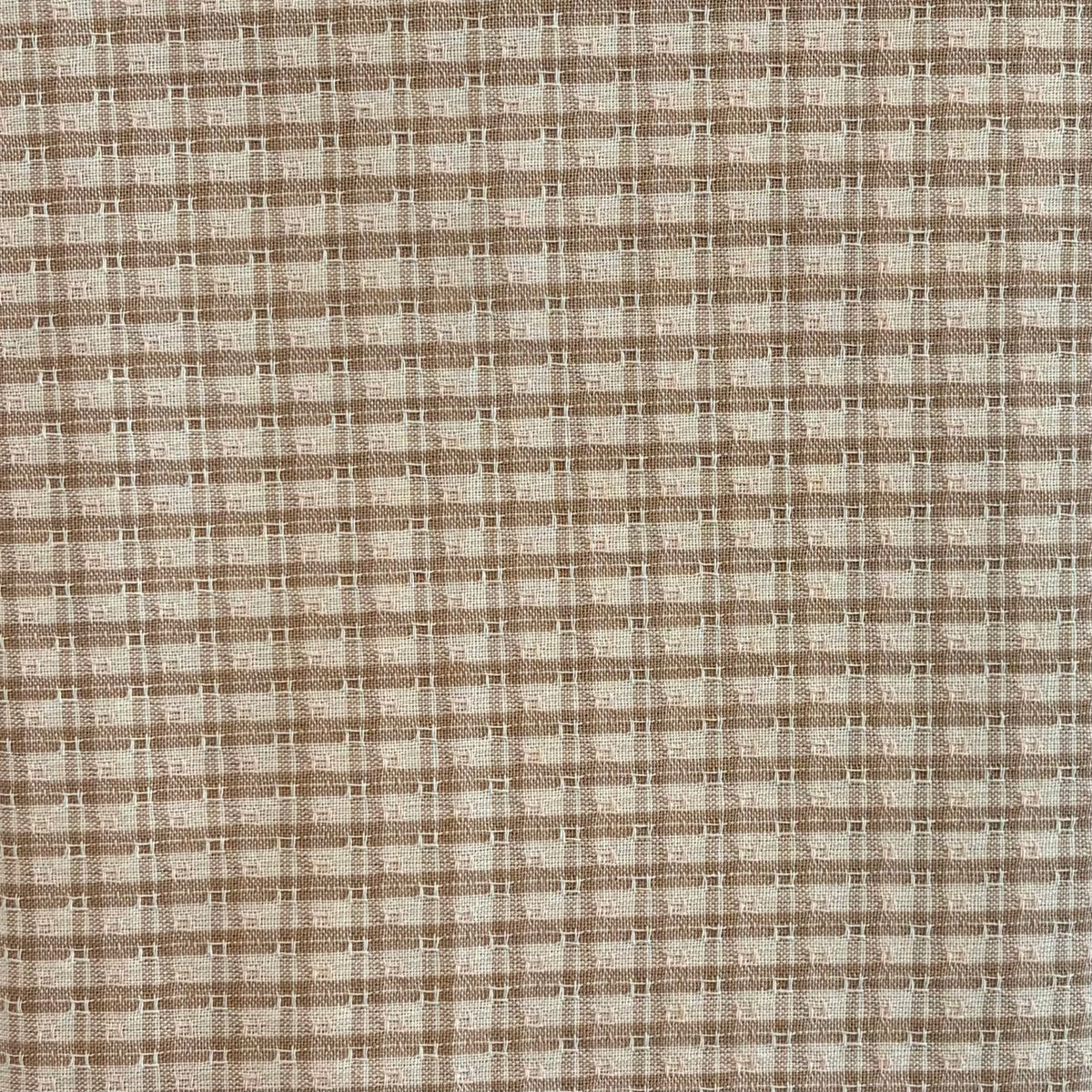 NIKKO By Diamond Textiles - Woven Crosshatch in Taupe & Cream