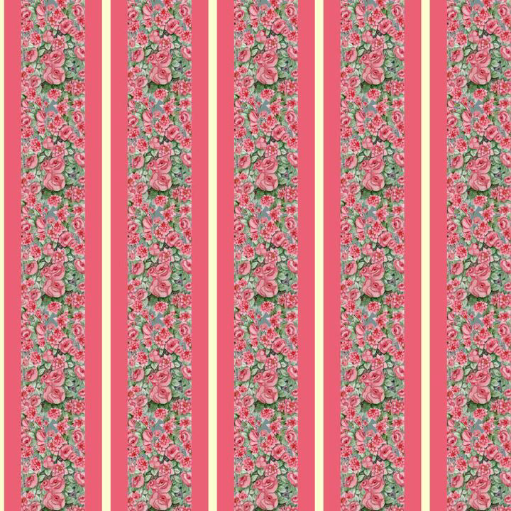 Amiably True Regency Christmas Floral STRIPES