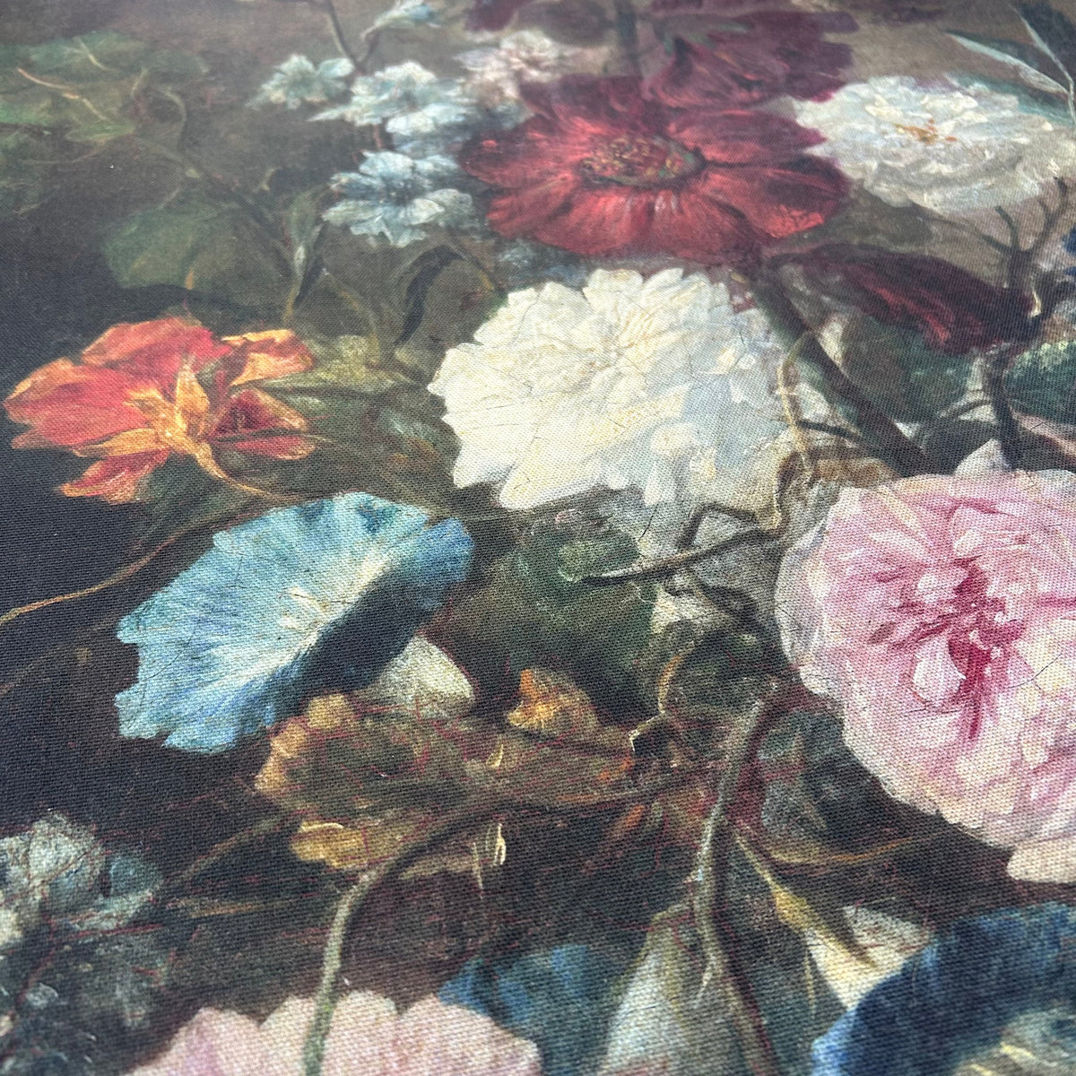 Stitch & Fable Vintage Art Textile Panel ~ {Vase of Flowers}