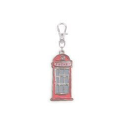 From London with Love Phone Booth Enamel Charm