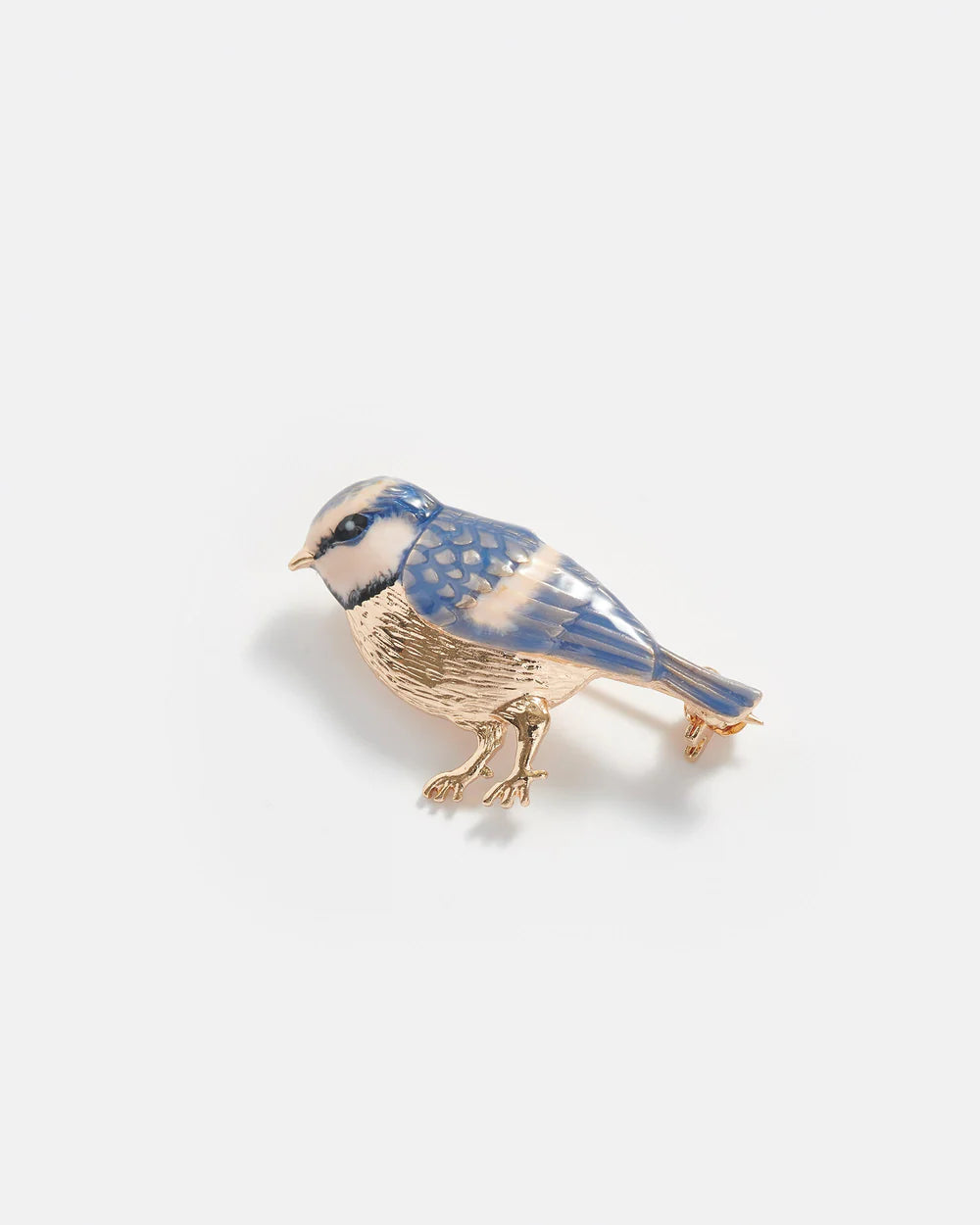 Fable England Enamel Blue Tit Brooch