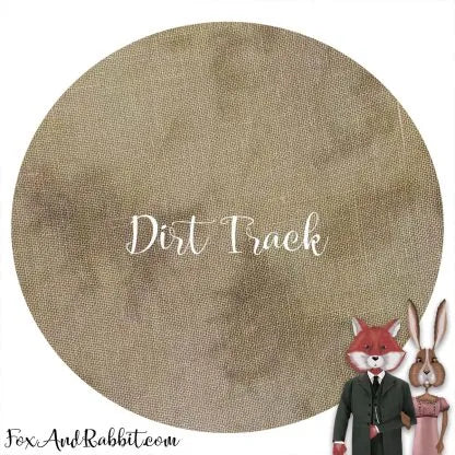 Fox and Rabbit linen -Dirt Track 46 count-