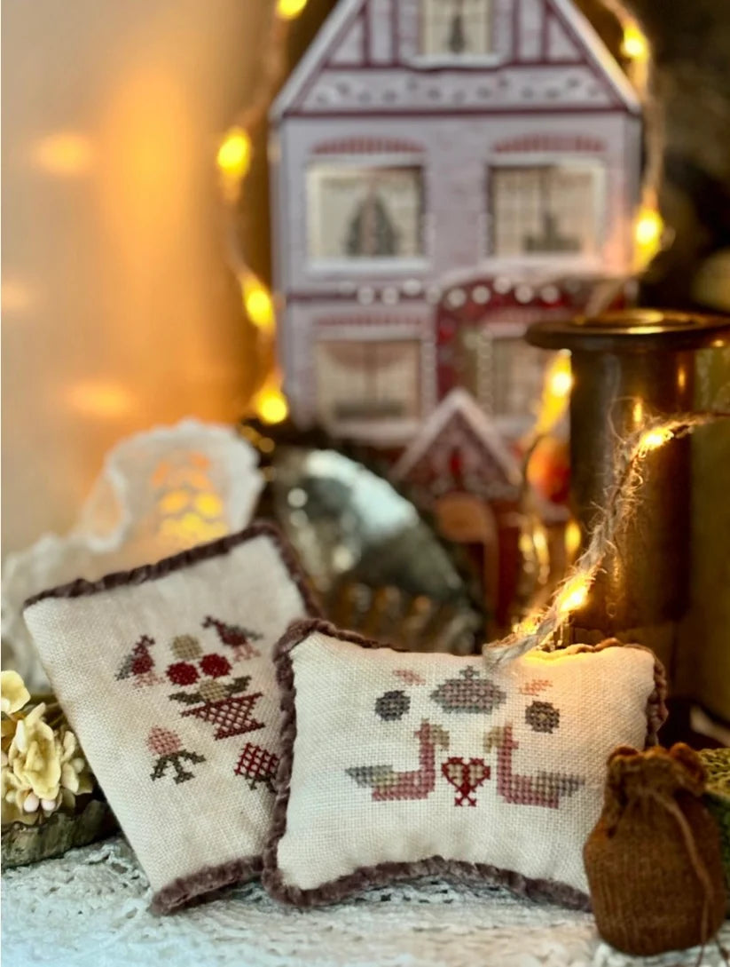 The Stitchery Sisters Cross Stitch Pattern: The Little Red House Sampler