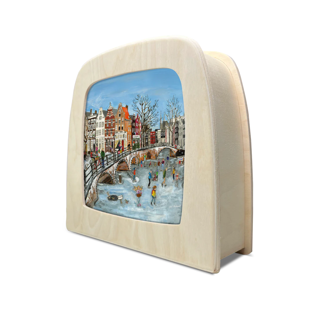 Gwen's Illustrations - Canal Skating Silhouette