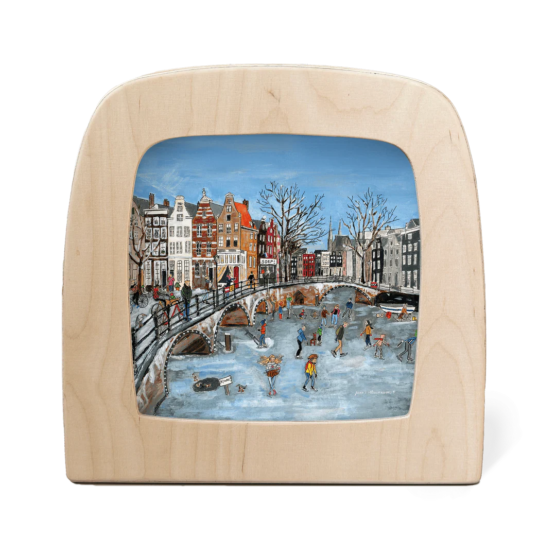 Gwen's Illustrations - Canal Skating Silhouette