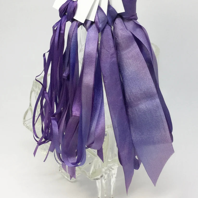 Hand dyed silk ribbon, Viola, by Mary Jo Hiney Designs