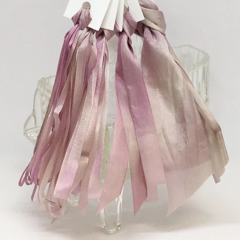 Hand dyed silk ribbon, Cedar Rose, by Mary Jo Hiney Designs