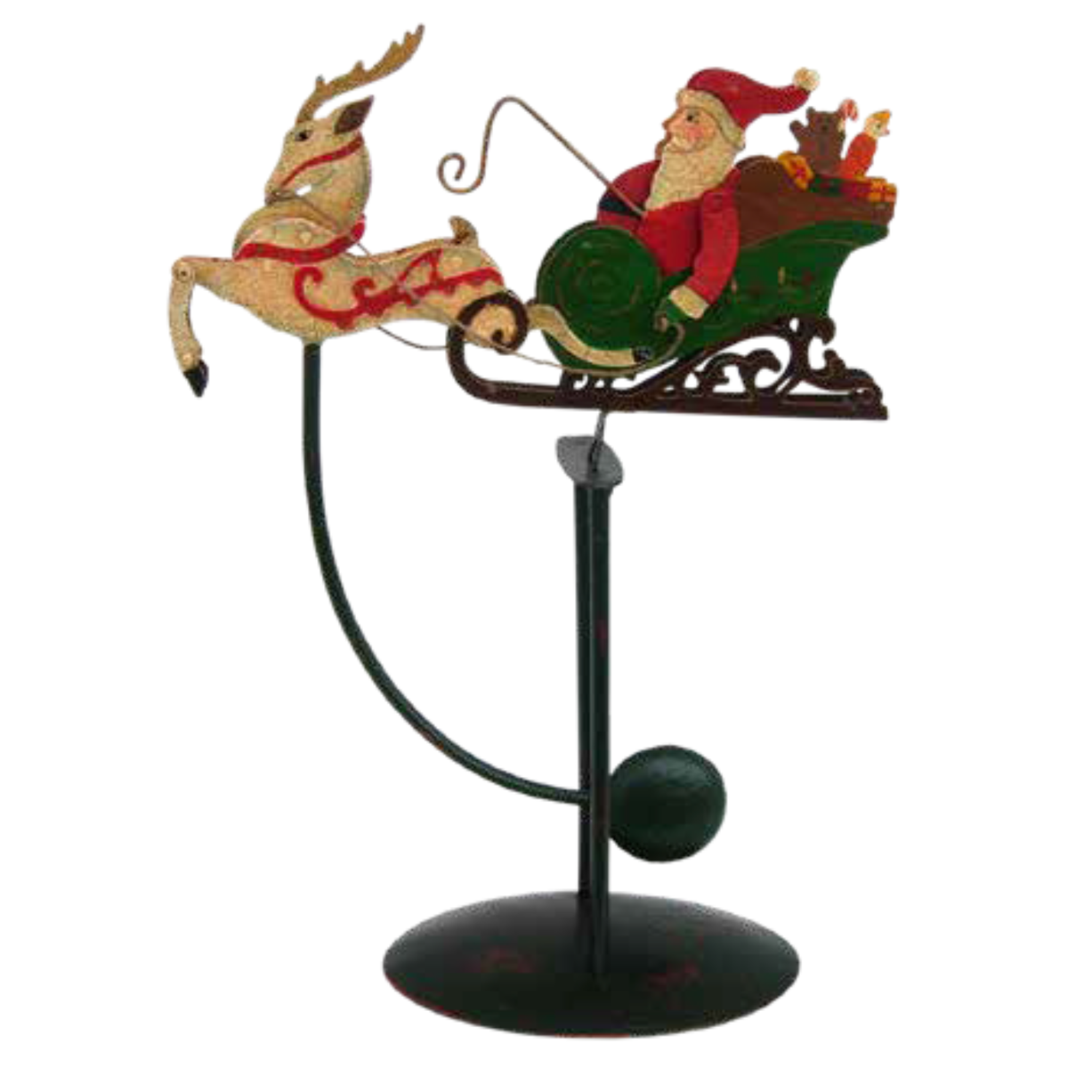 Santa's Sleigh German Balancing Ornament