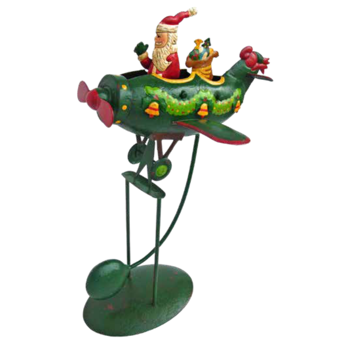Santa's Airplane Ride German Balancing Ornament