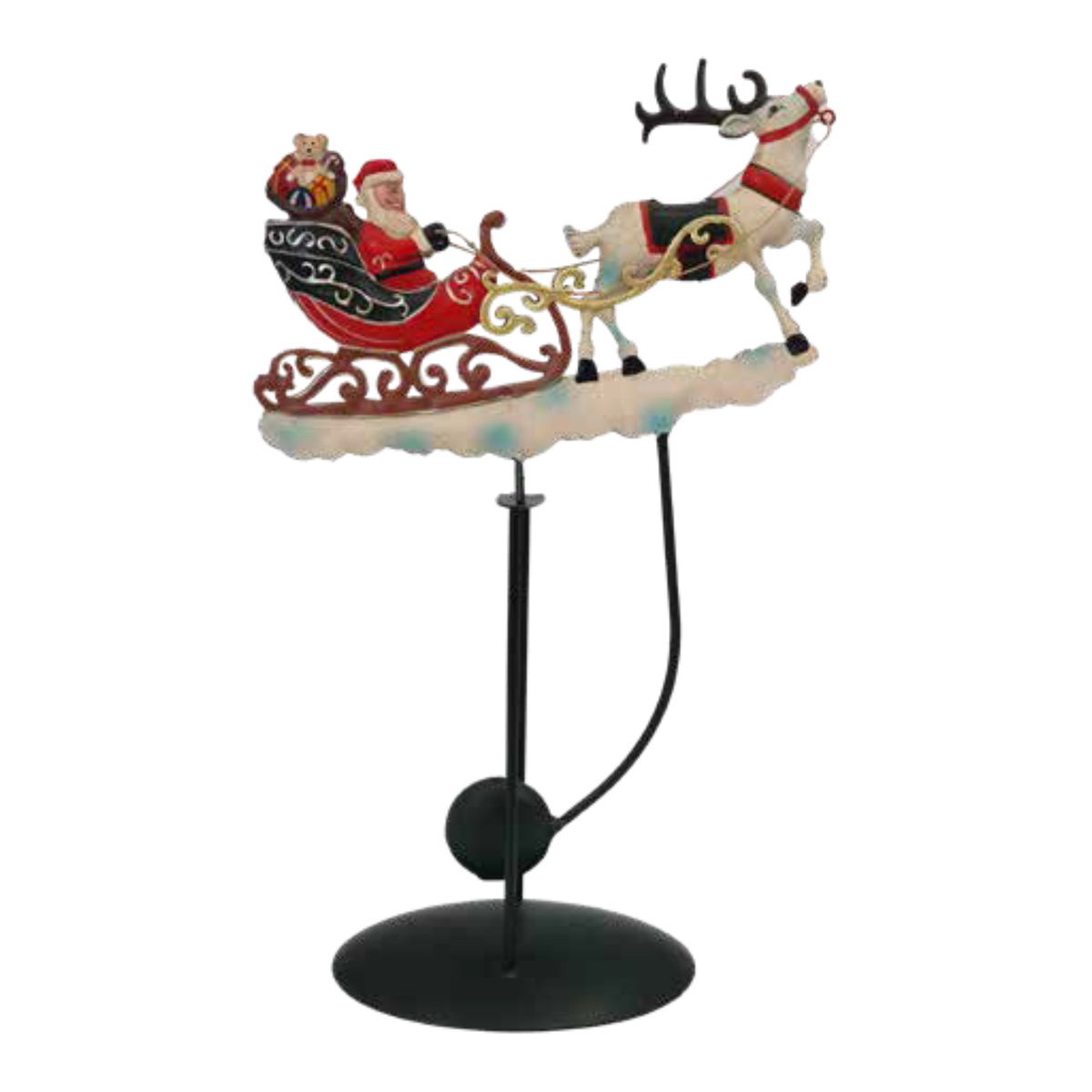 Santa's Winter Sleigh Ride German Balancing Ornament
