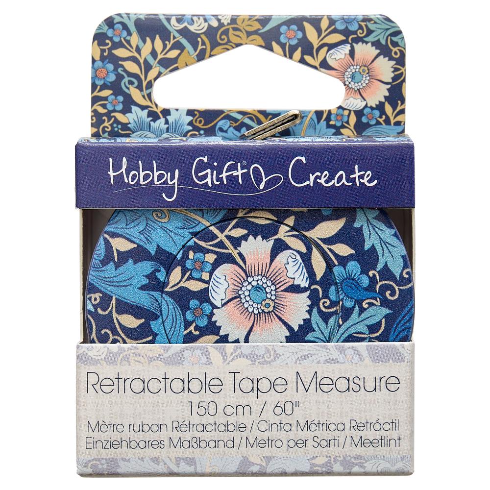 Floral design retractable tape measure, 150 cm / 60 inches, perfect for crafting and measuring.
