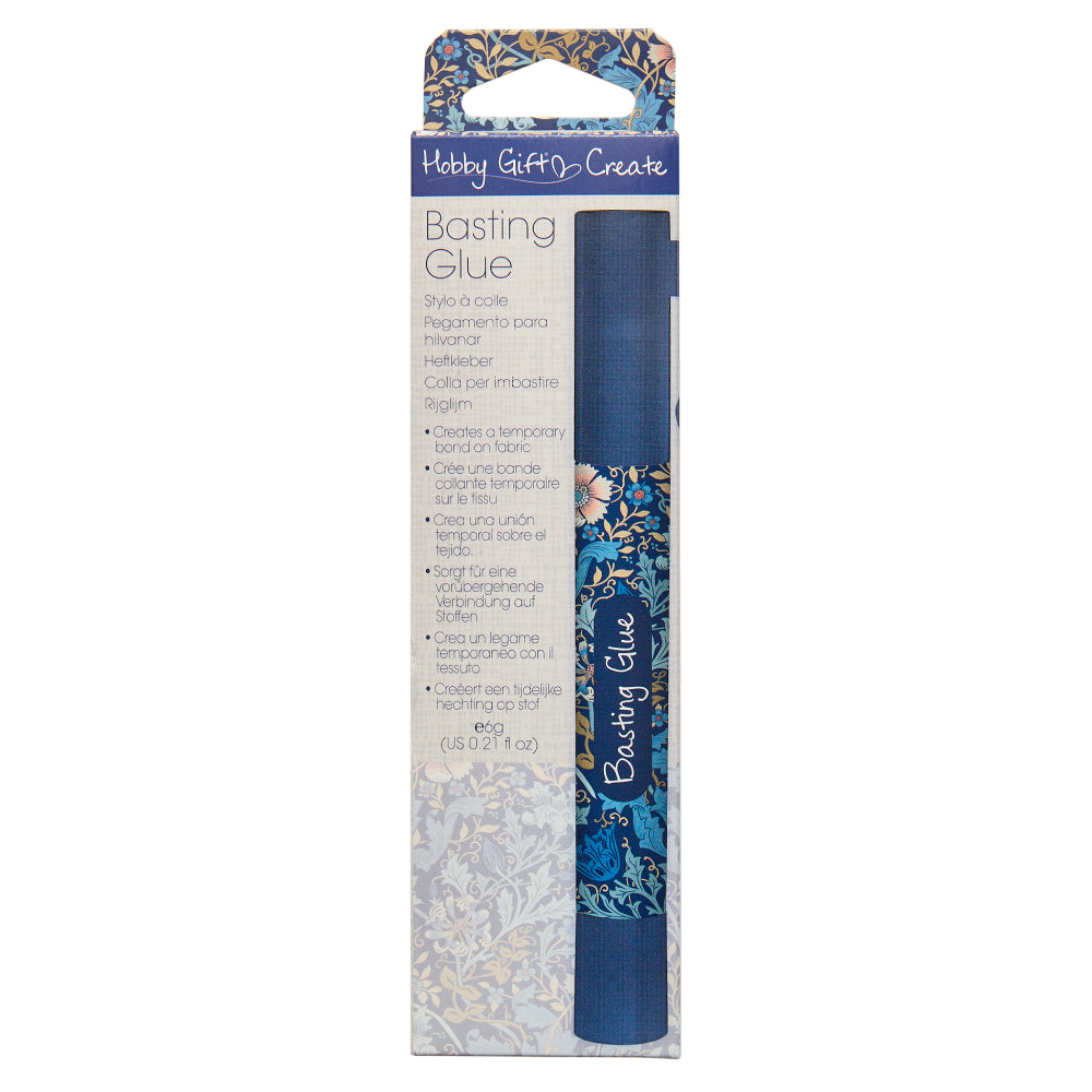 Hobby Gift Create Basting Glue in blue, temporary fabric adhesive, 0.21 fl oz, ideal for sewing and crafting.