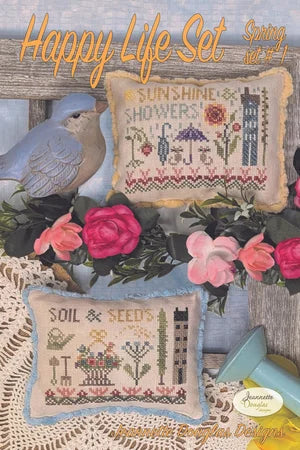 Happy Life Set: Spring set #1 Cross stitch pattern by Jeannette Douglas Designs