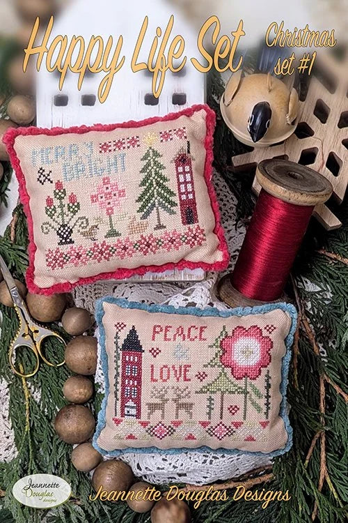 Happy Life Set: Christmas set #1 Cross stitch pattern by Jeannette Douglas Designs