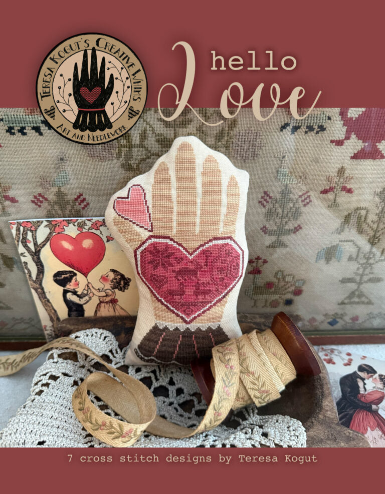 Hello Love -7 designs- FULL COLOR, by Teresa Kogut pattern booklet