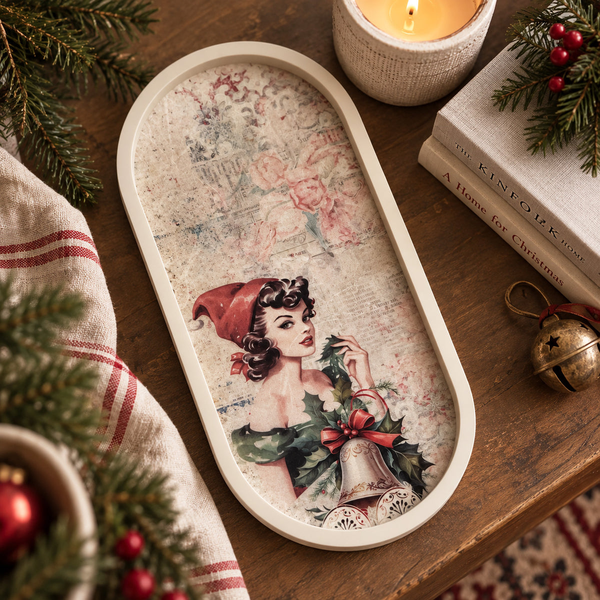 Holly Belle Large Trinket/Candle Tray by Pure Daisy