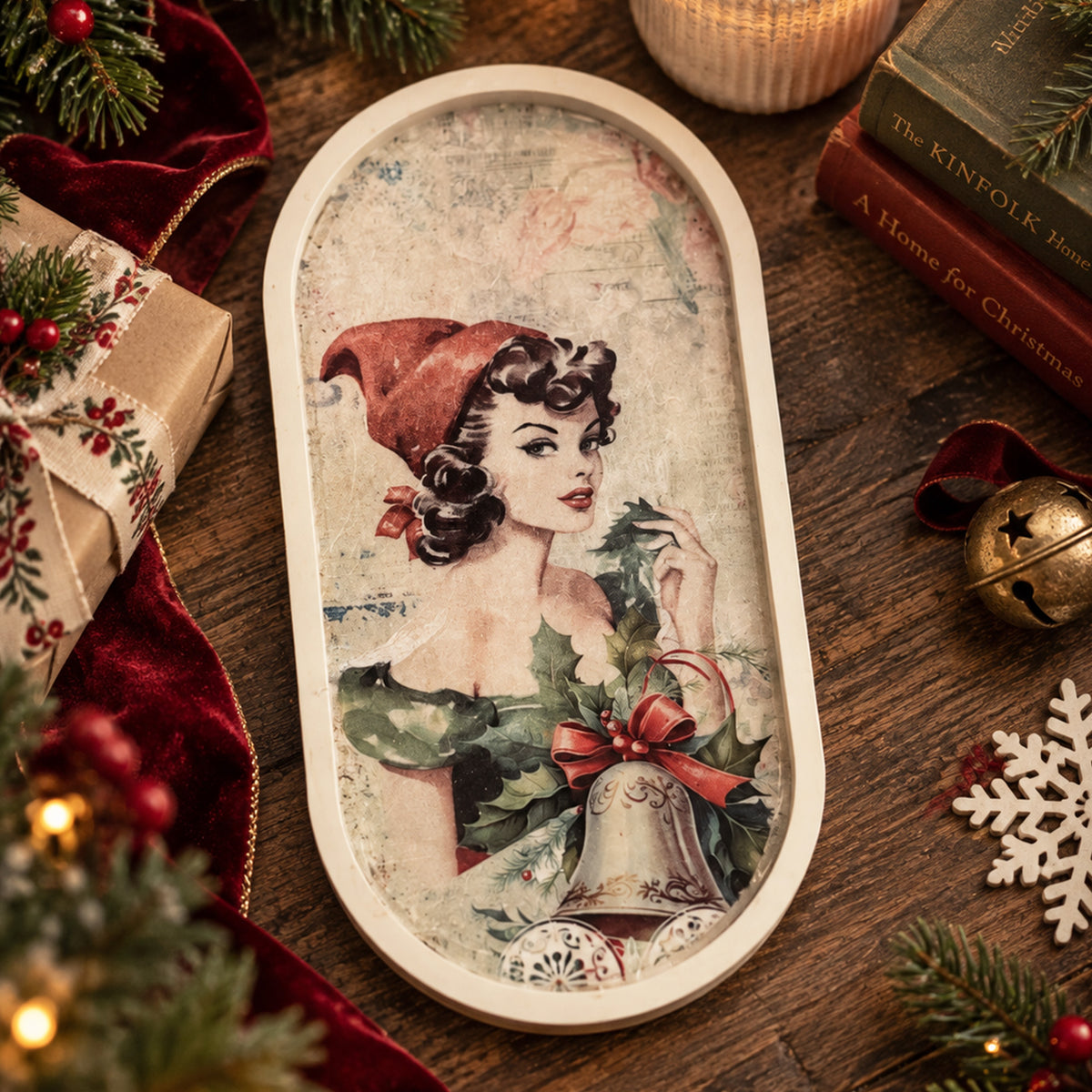 Holly Belle Small Trinket/Candle Tray by Pure Daisy