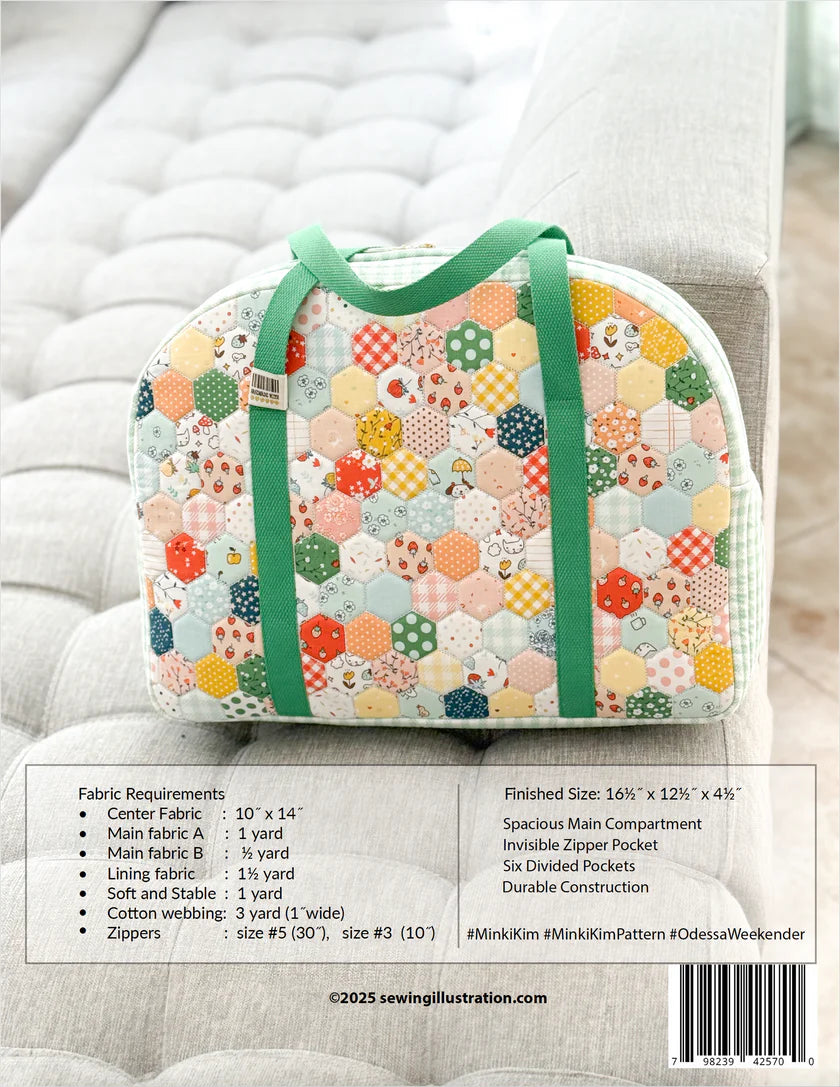Odessa Weekender pattern by Minki Kim Sewing Illustrations