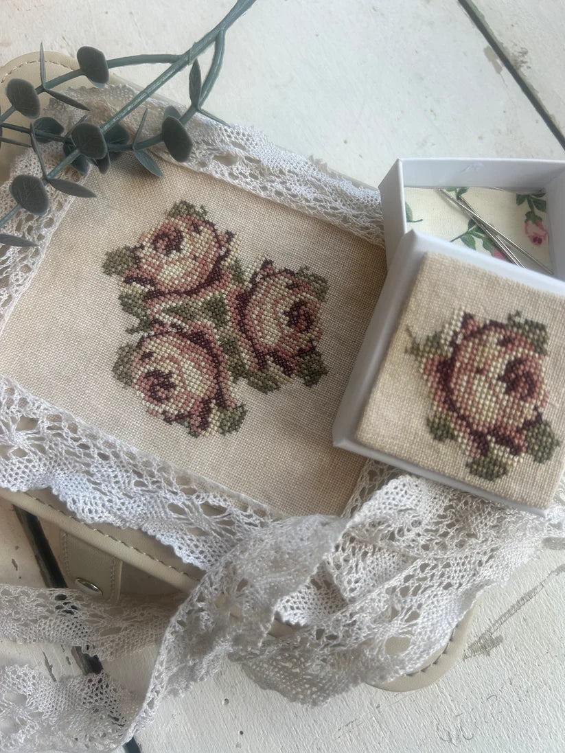 The Stitchery Sisters Cross Stitch Pattern: A Trio Of Roses
