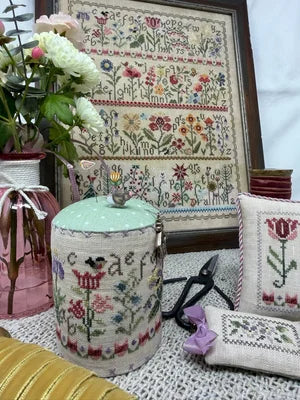 Spring Alphabet Garden & Smalls Cross stitch pattern by Jeannette Douglas Designs