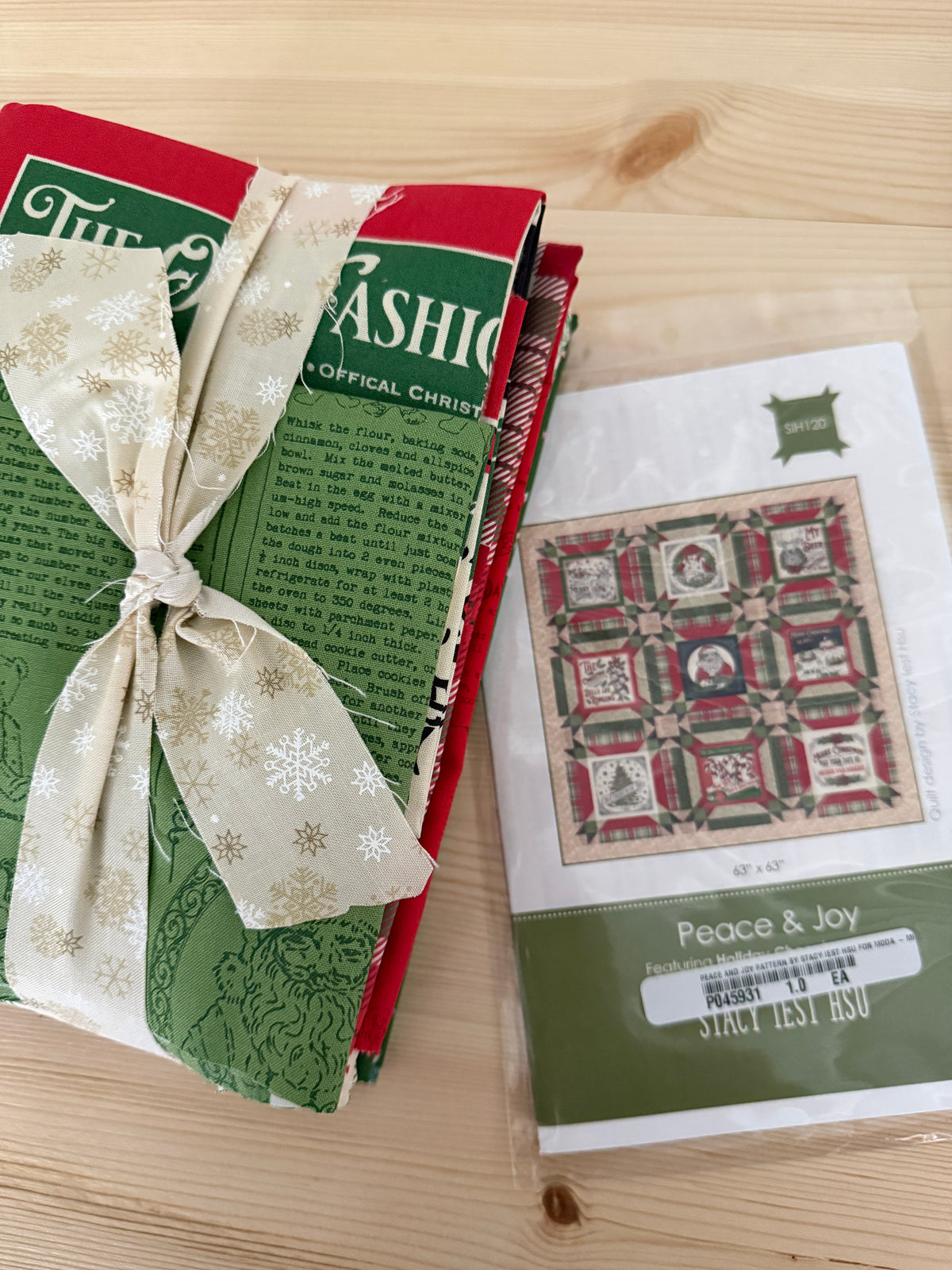 Peace and Joy Quilt KIT made with Holiday Cheer by Stacy Hsu