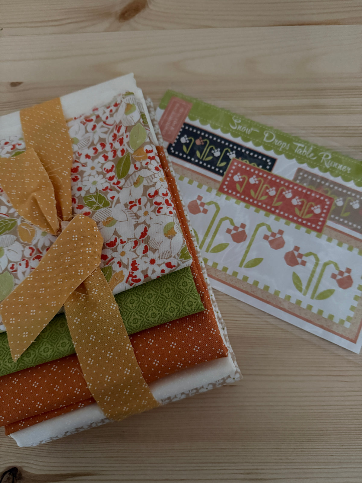 Snow Drops Tablerunner KIT by Fig Tree and Co